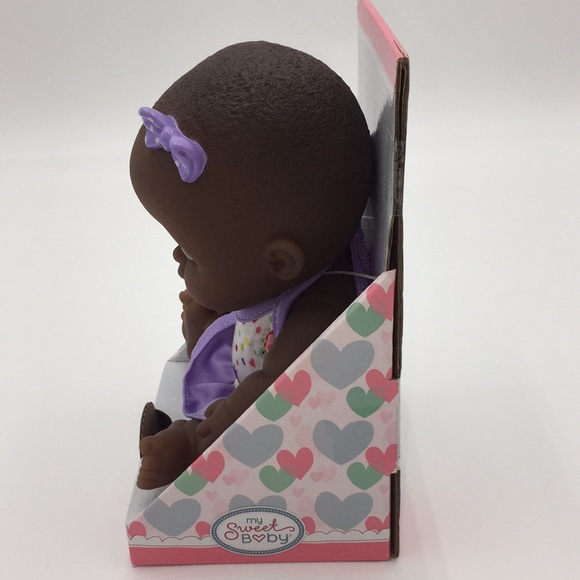 My Sweet Baby Lil' Cutesies African American Baby Doll Black Plastic Purple New - Picture 11 of 14